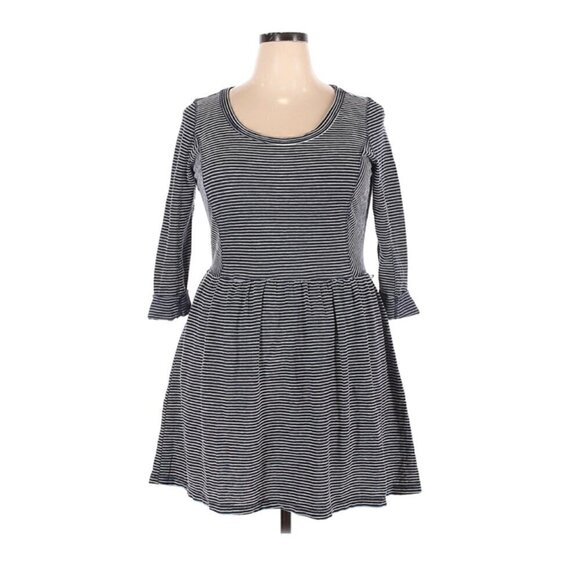 maison jules Dress XXL Knit Fit Flare Striped B&W - Picture 1 of 7